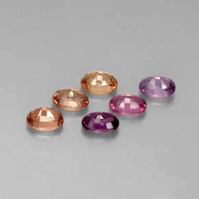 캐럿 천연 멀티컬러 스피넬 보석, 타원형 컷, 6.2×4.3 mm, VVS