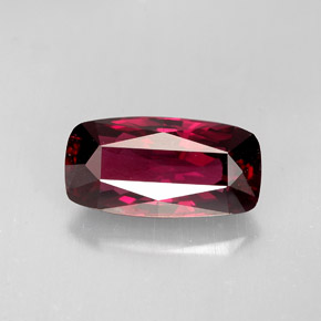 2.37캐럿 천연 보랏빛 레드 스피넬, 쿠션 컷, 10.8×5.5 mm, VVS-VS