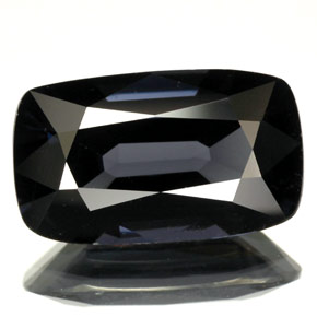 5.07캐럿 천연 회청색 스피넬, 쿠션 컷, 13.9×8.2 mm, VVS-VS