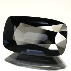 5.07캐럿 천연 회청색 스피넬, 쿠션 컷, 13.9×8.2 mm, VVS-VS