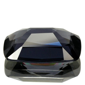 5.07캐럿 천연 회청색 스피넬, 쿠션 컷, 13.9×8.2 mm, VVS-VS