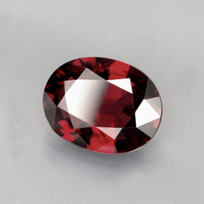 2.11캐럿 천연 딥 레드 스피넬, 타원형 컷, 9.2×7.4 mm, VS