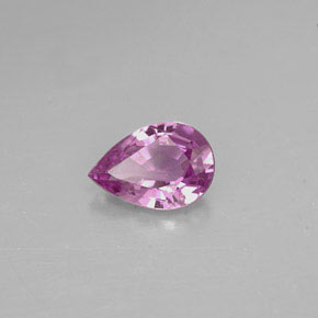 0.60캐럿 천연 핑크빛 퍼플 스피넬, 배 모양, 6.6×4.5 mm, VS