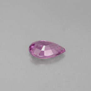 0.60캐럿 천연 핑크빛 퍼플 스피넬, 배 모양, 6.6×4.5 mm, VS