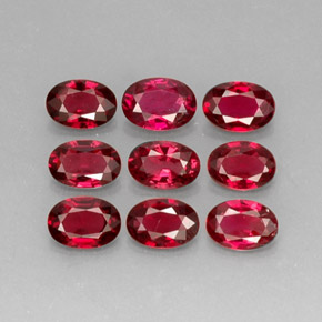 캐럿 천연 레드 스피넬 보석, 타원형 컷, 6.1×4.3 mm, VS