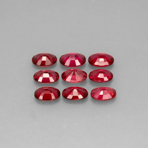 캐럿 천연 레드 스피넬 보석, 타원형 컷, 6.1×4.3 mm, VS
