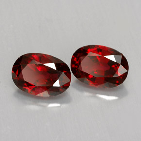 캐럿 천연 딥 레드 스피넬 보석, 타원형 컷, 6.6×4.6 mm, VS