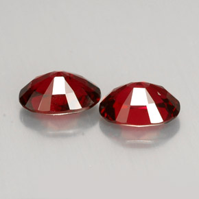 캐럿 천연 딥 레드 스피넬 보석, 타원형 컷, 6.6×4.6 mm, VS