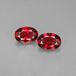 캐럿 천연 레드 스피넬 보석, 타원형 컷, 6.6×4.7 mm, VS