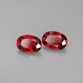 캐럿 천연 레드 스피넬 보석, 타원형 컷, 6.6×4.7 mm, VS