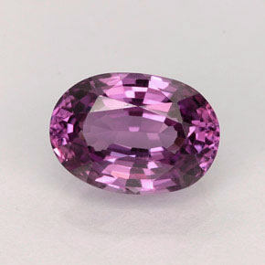2.12캐럿 천연 핑크빛 퍼플 스피넬, 타원형 컷, 8.8×6.3 mm, VVS-VS