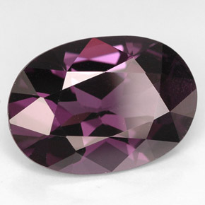 6.12캐럿 천연 딥 퍼플 스피넬, 타원형 컷, 14.2×10.1 mm, VVS