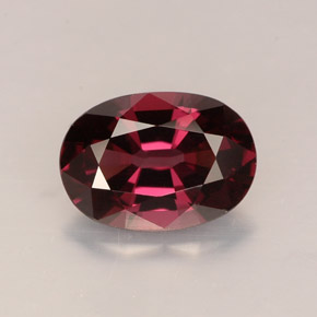 1.64캐럿 천연 보랏빛 레드 스피넬, 타원형 컷, 8.9×6.3 mm, VVS-VS
