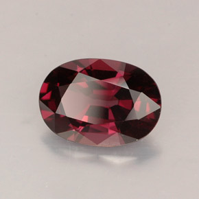 1.64캐럿 천연 보랏빛 레드 스피넬, 타원형 컷, 8.9×6.3 mm, VVS-VS