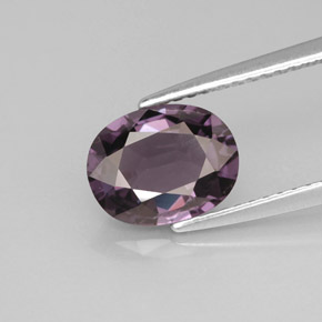 2.03캐럿 천연 딥 바이올렛 스피넬, 타원형 컷, 9×7 mm, VVS-VS
