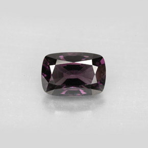 2.70캐럿 천연 딥 퍼플 스피넬, 쿠션 컷, 9.6×6.6 mm, VVS