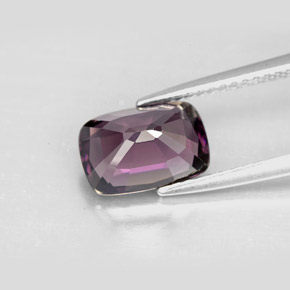 2.70캐럿 천연 딥 퍼플 스피넬, 쿠션 컷, 9.6×6.6 mm, VVS