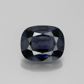 2.33캐럿 천연 딥 블루 스피넬, 쿠션 컷, 9.2×7.7 mm, VVS-VS