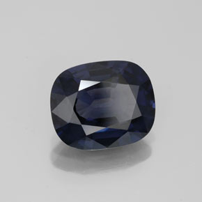 2.33캐럿 천연 딥 블루 스피넬, 쿠션 컷, 9.2×7.7 mm, VVS-VS