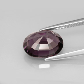 4.16캐럿 천연 딥 퍼플 스피넬, 타원형 컷, 10.9×8.5 mm, VVS-VS