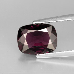 2.28캐럿 천연 딥 퍼플 스피넬, 쿠션 컷, 9.1×7 mm, VVS-VS