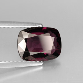 2.28캐럿 천연 딥 퍼플 스피넬, 쿠션 컷, 9.1×7 mm, VVS-VS