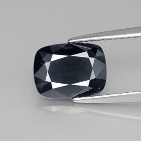 2.85캐럿 천연 다크 그레이 바이올렛 스피넬, 쿠션 컷, 9.8×7.4 mm, VVS