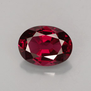 1.77캐럿 천연 깊은 핑크빛 레드 스피넬, 타원형 컷, 8.6×6.5 mm, VS