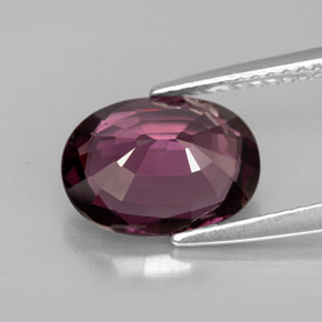 3.10캐럿 천연 핑크빛 퍼플 스피넬, 타원형 컷, 10.8×8.3 mm, VS