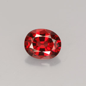 0.76캐럿 천연 레드 스피넬, 타원형 컷, 6.2×5.1 mm, VS