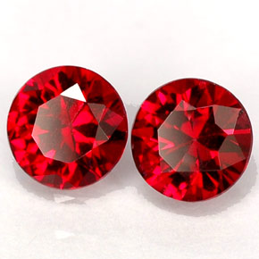 캐럿 천연 레드 스피넬 보석, 라운드 컷, 4.57 mm, VS