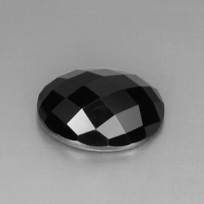 9.20캐럿 천연 검정색 스피넬, 타원형 컷, 15.2×11.9 mm, 불투명체