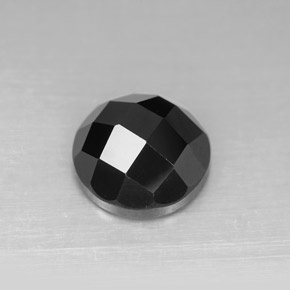 5.03캐럿 천연 검정색 스피넬, 라운드 컷, 10.29 mm, 불투명체