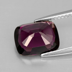3.44캐럿 천연 딥 퍼플 스피넬, 쿠션 컷, 10.1×8.1 mm, VVS-VS