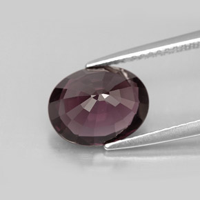 3.13캐럿 천연 딥 퍼플 스피넬, 타원형 컷, 10.2×8.2 mm, VVS-VS