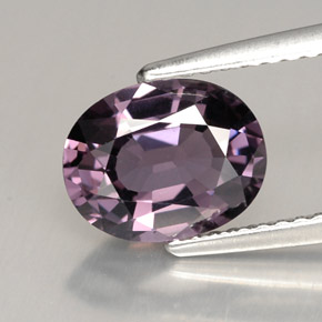 1.99캐럿 천연 그레이 바이올렛 스피넬, 타원형 컷, 9.1×7.1 mm, VVS-VS