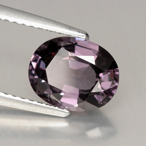 1.99캐럿 천연 그레이 바이올렛 스피넬, 타원형 컷, 9.1×7.1 mm, VVS-VS
