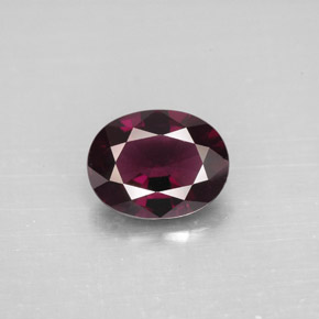 2.06캐럿 천연 깊은 붉은빛 퍼플 스피넬, 타원형 컷, 9.2×7.1 mm, VVS
