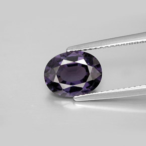 2.07캐럿 천연 바이올렛 스피넬, 타원형 컷, 9.1×7.1 mm, VS-SI