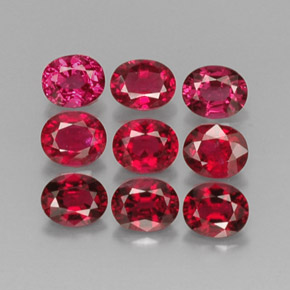 캐럿 천연 핑크 레드 스피넬 보석, 타원형 컷, 5.2×4.2 mm, VS