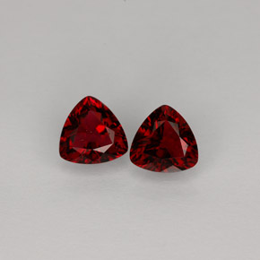 캐럿 천연 딥 레드 스피넬 보석, 트릴리언, 5.1×5.1 mm, VS