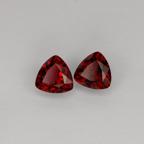 캐럿 천연 딥 레드 스피넬 보석, 트릴리언, 5.1×5.1 mm, VS