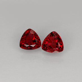 캐럿 천연 딥 레드 스피넬 보석, 트릴리언, 5.1×5.1 mm, VS