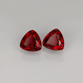 캐럿 천연 딥 레드 스피넬 보석, 트릴리언, 5.1×5.1 mm, VS