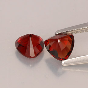 캐럿 천연 딥 레드 스피넬 보석, 트릴리언, 5×5 mm, VS