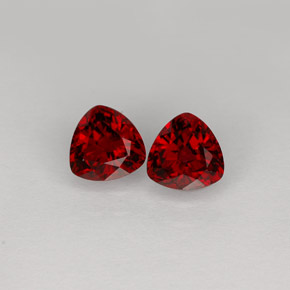 캐럿 천연 딥 레드 스피넬 보석, 트릴리언, 5.1×5 mm, VS