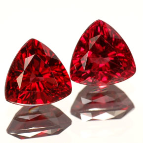 캐럿 천연 레드 스피넬 보석, 트릴리언, 5.1×5 mm, VVS-VS