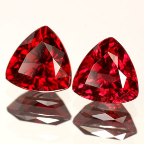 캐럿 천연 레드 스피넬 보석, 트릴리언, 5.1×5 mm, VVS-VS