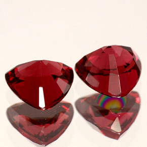 캐럿 천연 레드 스피넬 보석, 트릴리언, 5.1×5 mm, VVS-VS