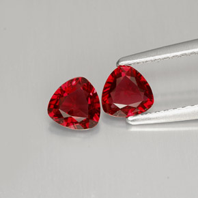캐럿 천연 레드 스피넬 보석, 트릴리언, 5.1×5.1 mm, VS
